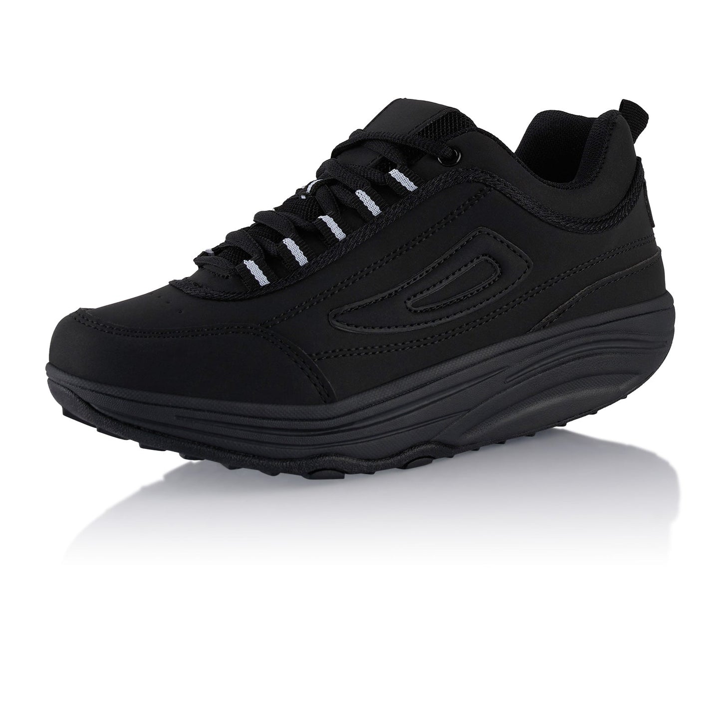 Sneaker Abrollsohle Gesundheitsschuhe Sportschuhe - Schwarz