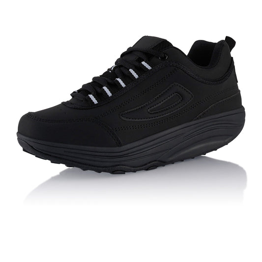 Sneaker Abrollsohle Gesundheitsschuhe Sportschuhe - Schwarz